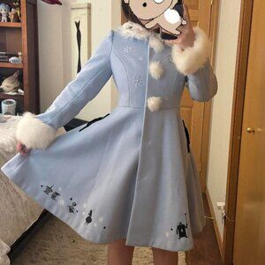 Secret Honey Alice in Wonderland Disney Collab Fur Coat